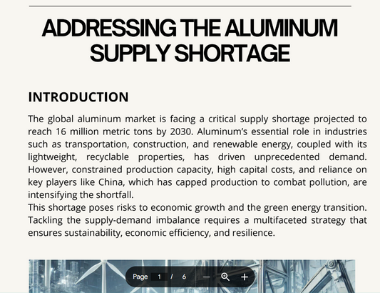 Addressing the Aluminum Supply Shortage